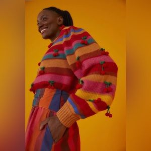 Farm rio crochet cherry sweater